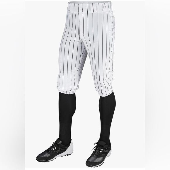 NWT CHAMPRO Boys' Youth Classic Pinstripe Baseball Knickers Pants Size large LG - Picture 1 of 7